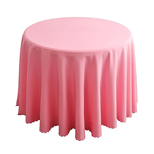 Runde Tischdecke aus Satin, Einfarbiges Polyester Küche Esszimmer Tischdecke für Weihnachten, Hochzeit, Hotel, Bankett, Geburtstagsfeier, Garten, Heimdekoration,Rosa,160cm Round Runde Tischdecke aus Satin, Einfarbiges Polyester Küche Esszimmer Tischdecke für Weihnachten, Hochzeit, Hotel, Bankett, Geburtstagsfeier, Garten, Heimdekoration,Rosa,160cm Round von LIFEDX