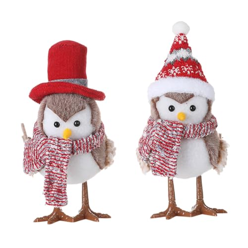 LIFKICH 2 Stück Leuchtende Vogelornamente, Simulierter Dekorativer Vogel, Stehender Vogelornament, Tischplatte, Stoffvögel, Vogelfiguren, Heimdekoration LIFKICH 2 Stück Leuchtende Vogelornamente, Simulierter Dekorativer Vogel, Stehender Vogelornament, Tischplatte, Stoffvögel, Vogelfiguren, Heimdekoration von LIFKICH