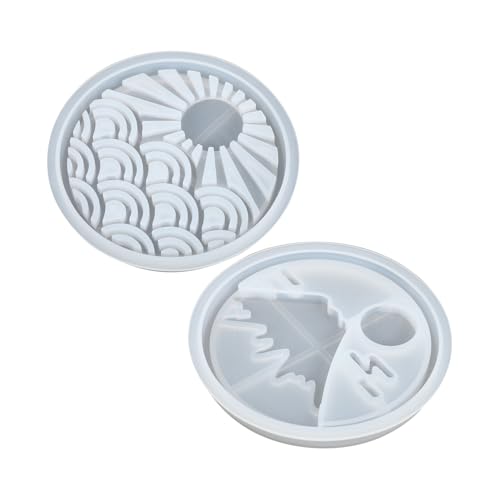 LIFKICH 2 Stück Silikon Untersetzer Form Flexibel Transparent DIY Epoxidharz Gießform für Individuelle Wasserbecher Pads Kreative Bastelideen LIFKICH 2 Stück Silikon Untersetzer Form Flexibel Transparent DIY Epoxidharz Gießform für Individuelle Wasserbecher Pads Kreative Bastelideen von LIFKICH