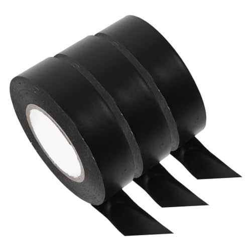 LIFKICH 3 Rollen Isolierband Elektrikerband Hochtemperaturbeständig PVC Elektrisches Klebeband für Kabelschutz und Auto Kabelbäume Schwarz von LIFKICH