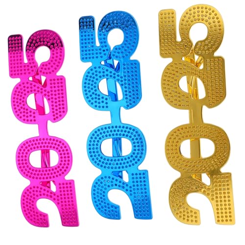 LIFKICH 3 Stück Neujahrs partybrille Gold Blau Rosa Lustige Digitale Silvesterbrillen für Foto Requisiten Bequemes Praktisches Zubehör für Feier und Fotokabine LIFKICH 3 Stück Neujahrs partybrille Gold Blau Rosa Lustige Digitale Silvesterbrillen für Foto Requisiten Bequemes Praktisches Zubehör für Feier und Fotokabine von LIFKICH