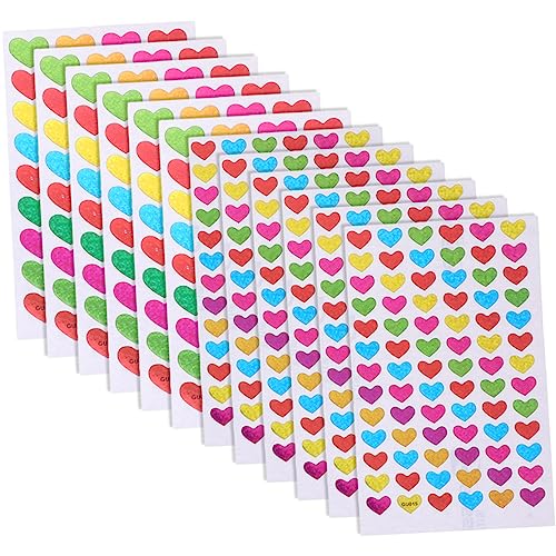 LIFKICH 60 Blatt Herzaufkleber Selbstklebende Herz Sticker für Diy Bastelprojekte Scrapbooking Grußkarten Mehr Hochwertiges Material Einfach Anzuwenden Wiederablösbar von LIFKICH