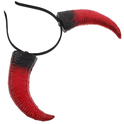 LIFKICH Halloween Teufelshorn Haarreif mit Realistischen Hörnern Komfortables Pu-material Auffälliges Design für Party Cosplay Karneval und Festliche Verkleidung von LIFKICH