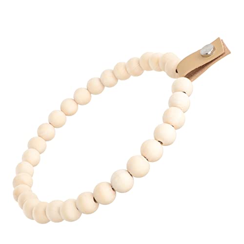 LIFKICH Handtuchhalter Holzperlen Wandmontage Badezimmerdekor Rustikaler Handtuchring für Vielseitige Nutzung Badezimmer und Wohnzimmer Langlebig von LIFKICH