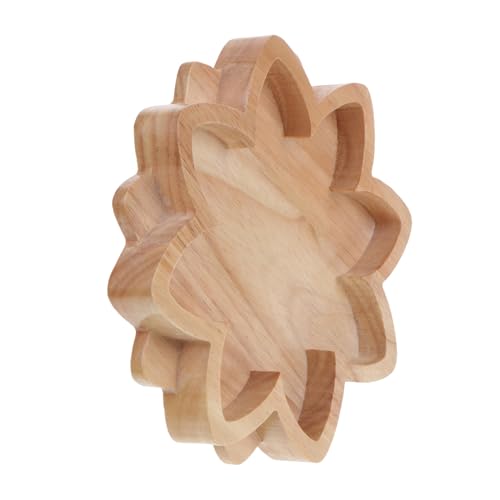LIFKICH Holz Schmuckteller Lotusform Aufbewahrungstablett Schmucktablett Dekoratives Displayhalter Für Zuhause Kommode Wohnzimmer von LIFKICH