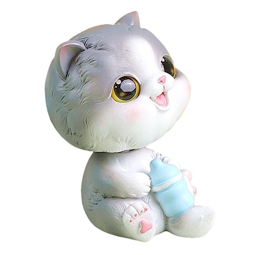 LIFKICH Niedliche Katzen-Ornament Katzenstatue Aus Kunstharz Miniatur-Katzen- Für Das Home Office von LIFKICH