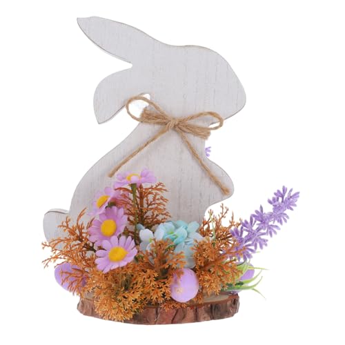 LIFKICH Hasen-Dekorationen Osterhasen-Figur Osterhasen- Holzschild Für Heimdekoration von LIFKICH