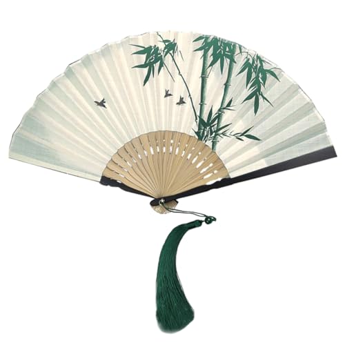 LIFKICH Retro Faltbarer Handfächer aus und Chinesischer Vintage Stil Faltbar und Handgefertigt Geeignet für Tanz Dekoration Kostüm und Sommerkühlung von LIFKICH