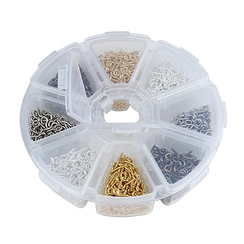 LIFKICH Schraubbolzen Augenringe für DIY Schmuck Mischfarben Selbstschneidende Haken für Kreative Bastelprojekte Hohe und Einfache Handhabung LIFKICH Schraubbolzen Augenringe für DIY Schmuck Mischfarben Selbstschneidende Haken für Kreative Bastelprojekte Hohe und Einfache Handhabung von LIFKICH