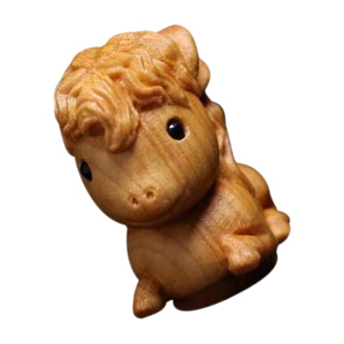 LIFKICH Tierornament Aus Holz Mini-tierdekor Holzfigur Dekoration Für Zuhause Elegantes Ornament Charmantes Tiermodell Handgeschnitzte Figur Wohnaccessoire Mit Tradition von LIFKICH