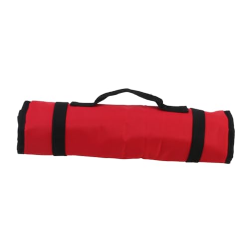 LIFKICH Werkzeugtasche mit Innentaschen und Riemen Verschluss Roll Up Werkzeug Organizer für Schraubendreher Zangen und Kleine Rot von LIFKICH