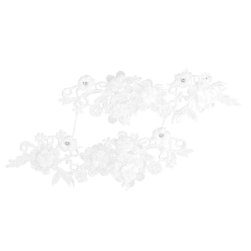 LIFKOME 1 Paar Diy Spitzenband für Hochzeiten und Partys Blumendekorationsband Strahlendem Weiß für Bastelprojekte Kostüme und Gartenarbeiten für Festliche Anlässe von LIFKOME