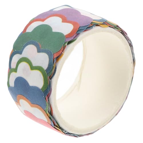 LIFKOME 1 Rolle Boho-blumen-washi-klebeband, Retro-blumen, Selbstklebende Papieraufkleber Für Sammelalbum, Geschenkverpackung, Diy-kunsthandwerk, Mehrfarbig von LIFKOME