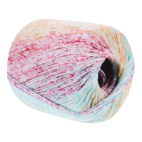 LIFKOME 1 Rolle Buntes Baumwollgarn für Häkeln und Stricken für Schals Mützen Pullover DIY Projekte Super Weich und Langlebig Vielseitig Einsetzbar für Kreative Handarbeiten von LIFKOME