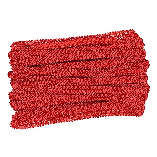 LIFKOME 1 Rolle Dekorative Wellenblumen für DIY Yards Rot Handgefertigte Spitzenborte für Vorhänge Kissen und Möbeldekoration Waschbar und Langlebig für Kreative Bastelprojekte von LIFKOME