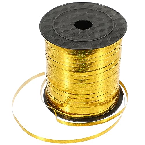 LIFKOME 1 Rolle Glänzendes Geschenkband für Ballons Dekoratives Geschenkband für Feste Hochzeiten und Geburtstagsfeiern Yards Goldfarben Langlebig und Einfach zu Verwenden von LIFKOME