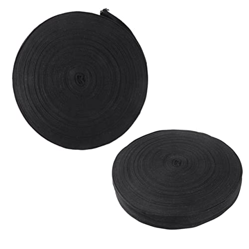 LIFKOME 1 Rolle Hochwertiges Herringbone Baumwollband Breit Schwarz für Bastelarbeiten Dekorationen und Diy Projekte Strapazierfähig und Atmungsaktiv Wahl für Kreative Anwendungen von LIFKOME