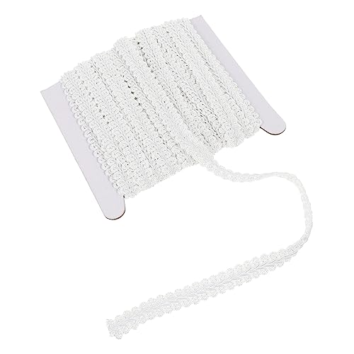 LIFKOME 1 Rolle Wellenförmige Spitzenborte Polyester für DIY Nähprojekte Yards Weiß Strapazierfähiges Dekorationsmaterial für Vorhänge Kleidung und Handarbeiten von LIFKOME