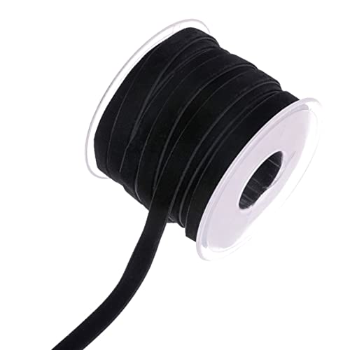 LIFKOME 1 Rolle Yards Samtband für Diy Deko Flocking Ribbons Schwarz Hochwertige Stoffbänder für Kleidung Partys und Bastelprojekte LIFKOME 1 Rolle Yards Samtband für Diy Deko Flocking Ribbons Schwarz Hochwertige Stoffbänder für Kleidung Partys und Bastelprojekte von LIFKOME