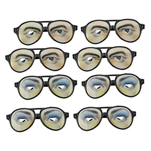 LIFKOME 1 Satz 8 Stk Augen-Party-Brille Neuheitsbrille Kindersonnenbrille Kinderspielzeug Spielzeuge Brille mit Augenmuster Foto-Requisiten Jahrgang Füllstoff Partybedarf Augapfel Damen von LIFKOME