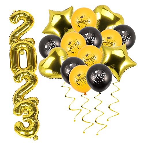 LIFKOME Abschlusszeugnis-ballons Goldene Luftballons Dekorativ Für Abschlussparty von LIFKOME