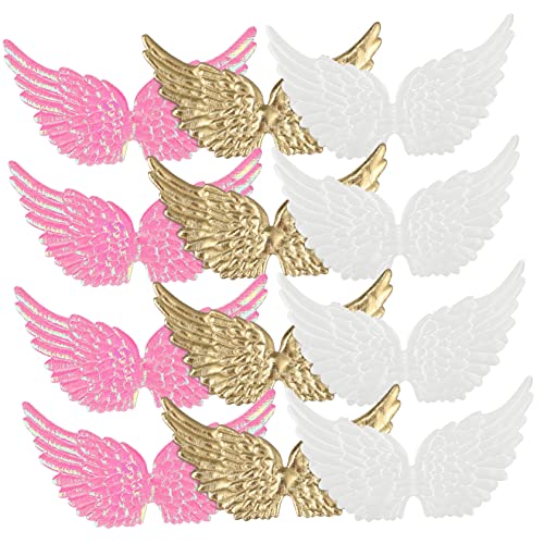 LIFKOME 1 Satz Engel Flügel Patches Für Diy Bastelprojekte Gold Rosa Und Weiß Für Kostüme Rucksäcke Und Dekorative Requisiten 36 Stück von LIFKOME