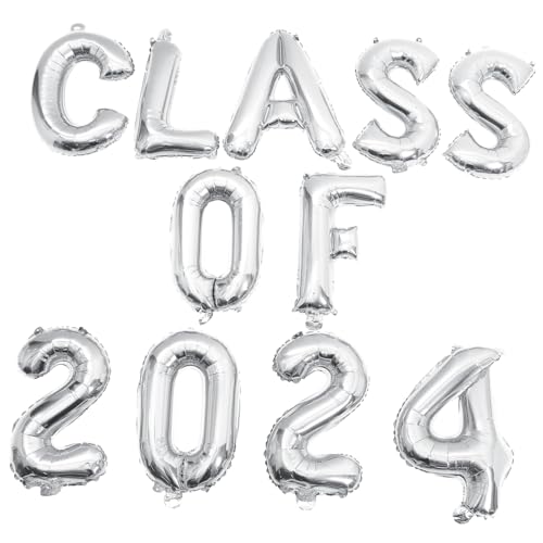 LIFKOME 1 Satz Folienballons zur Graduierung Silberne Class Of Partydekoration für Unvergessliche Feiern Geeignet für Klassenzimmer und Verschiedene Anlässe von LIFKOME
