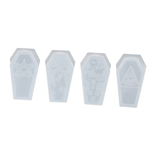 LIFKOME 1 Satz Halloween Diy Silikonformen Für Kristall Epoxidharz Aufbewahrungsbox Und Schmuckkästchen Gießform Für Kreative Bastelprojekte Und 4 Stück von LIFKOME