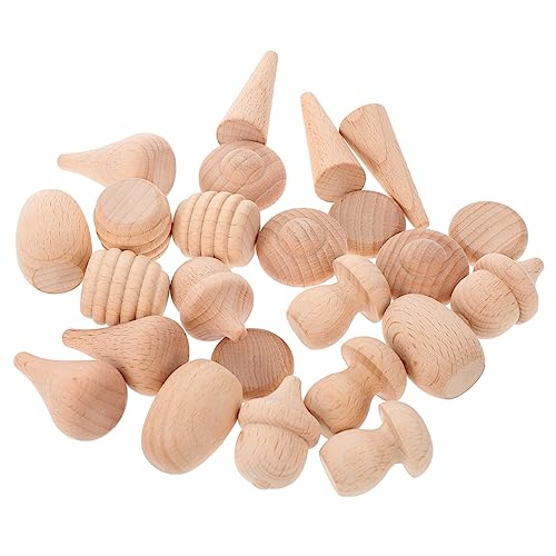 LIFKOME 1 Satz Holzpilz Bastelset Holzblöcke zum Bemalen mit Acrylfarben Kreative DIY Deko für Kindergeburtstage und Bastelprojekte Unbeschichtet und Vielseitig Einsetzbar Zufällige Farbe von LIFKOME