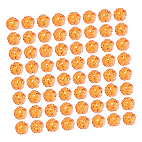 LIFKOME 1 Satz Kürbisperlen Anhänger Charms Diy Schmuckzubehör Orange Vielseitige Bastelmaterialien Für Armbänder Und Dekorationen 100 Stück von LIFKOME