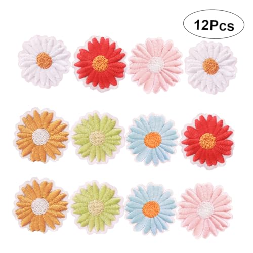 LIFKOME 1 Satz Selbstklebende Packung Daisies Blumen Patches Handgemachte Diy Accessoires Für Kleidung Und Haar Für Dekoration Und Reparatur Von Kleidung Taschen Und Handarbeiten 12 Stück von LIFKOME