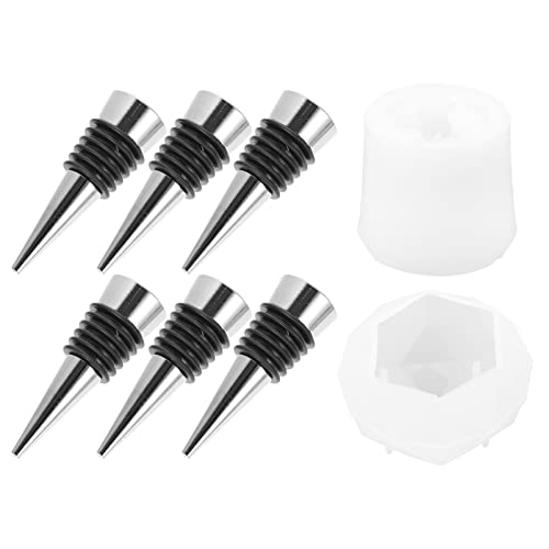 LIFKOME 1 Satz Silikon Weinflaschenverschluss Gießform mit Stopfen und Formen für DIY Kristall und Diamantdesigns für Kreative Weinflaschen Dekoration und Handwerksprojekte von LIFKOME