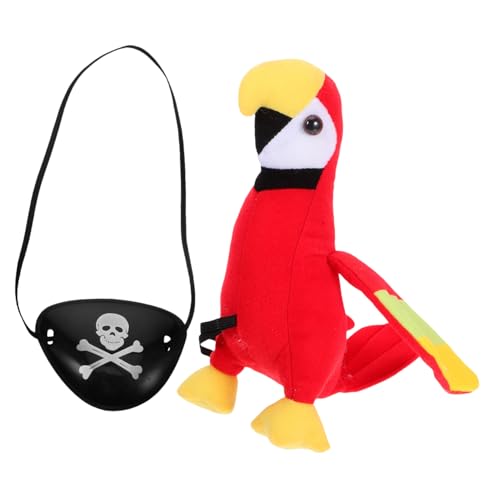 LIFKOME 1 Satz Spielshow-Requisiten Papagei Halloween-Cosplay-Requisiten Papagei Dekoration Piraten-augenklappe Schulterpapagei Piraten- Cosplay-zubehör Plüsch von LIFKOME