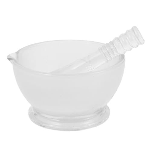 LIFKOME 1 Satz Stößelset mit Schüssel Ergonomisches Design Rutschfester Boden Bruchsicher für Küche und Labor zum Mahlen von Gewürzen und Zutaten von LIFKOME