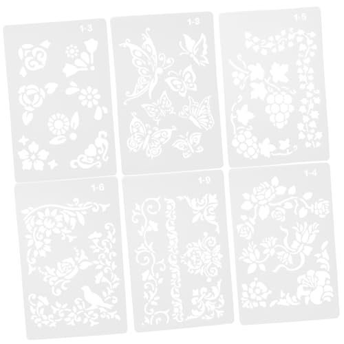 LIFKOME 1 Satz Teiliges Kreative Malvorlagen Für Wiederverwendbare Zeichenschablonen Kreativität Und Motorischen Fähigkeiten Für Diy Projekte Und Schulhandwerk 12 Stück von LIFKOME