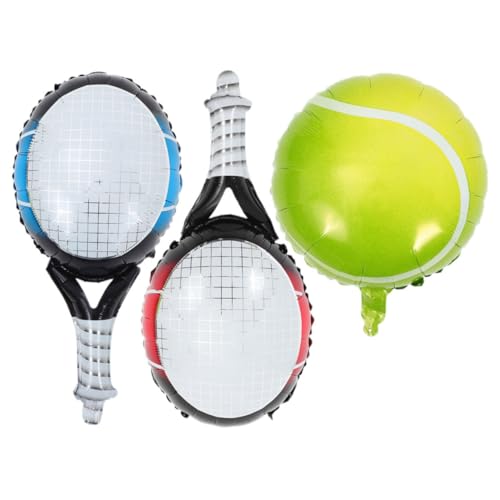 LIFKOME 1 Satz Tennisball und Schläger Luftballons Teiliges Set für Sportgeburtstagsfeiern Schnelle und Einfache Dekoration für Tennis Fans Party Deko für Geburtstagsfeiern und von LIFKOME