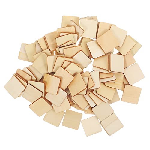 LIFKOME 1 Satz Unlackierte Quadratische Holzstücke Für Diy Bastelprojekte Zum Malen Dekorieren Und Gestalten Von Hochzeiten Partys Und Mehr 100 Stück von LIFKOME