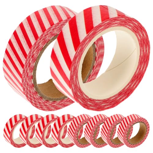 LIFKOME 1 Satz Weihnachtliches Klebeband Dekorative Papier Tapes Für Scrapbooking Journaling Und Festliche Designs Für Kreative Bastelprojekte 10 Rollen von LIFKOME