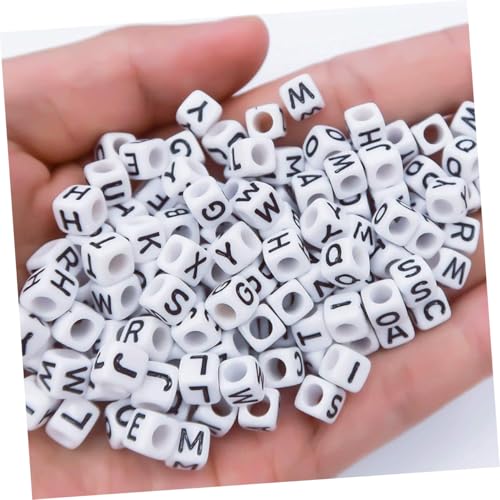 LIFKOME 1 Schachtel Acryl Buchstabenperlen DIY Armband Perlen Buchstaben Herz Zahlen Perlen für Schmuckherstellung Freundschaftsarmbänder Halsketten Anhänger von LIFKOME