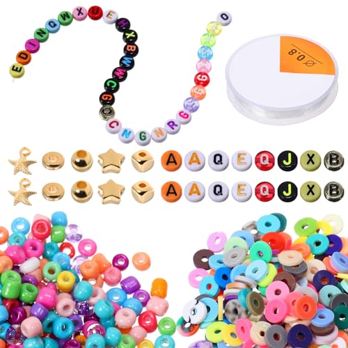 LIFKOME 1 Schachtel Buchstabenperlen Set für Schmuckherstellung DIY Alphabet Perlen für Armbänder und Vielseitige Bastelperlen Lebendigen Farben Langlebig und Kreativ Gestaltbar von LIFKOME
