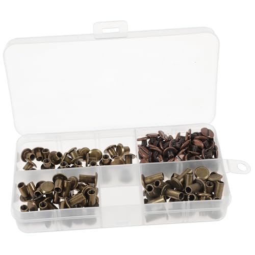 LIFKOME 1 Schachtel Doppelseitige Leder Nieten Teilig Bronze DIY Rivets für Kleidung Taschen Gürtel Handwerk Robust Langlebig Vielseitig für Schuhe Jacken Hosen Zubehör von LIFKOME
