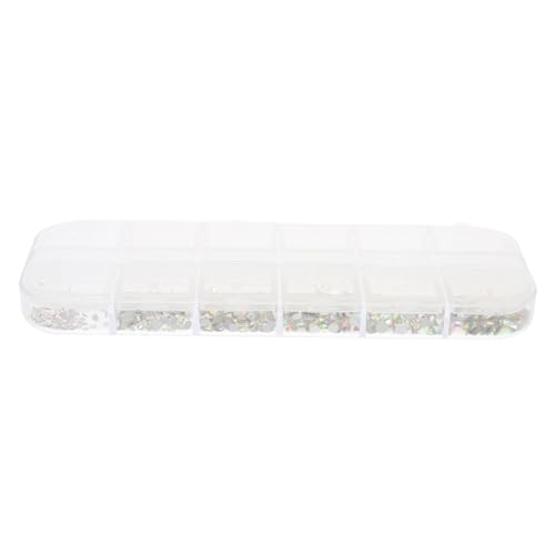 LIFKOME 1 Schachtel Fächer Nageldiamanten mit Flachen Verschieden Geformten Strasssteinen in Weiß Ab und Nude Ab DIY Manicure Ornamente für Nagelkunst und Nagelschmuck Dekoration für von LIFKOME