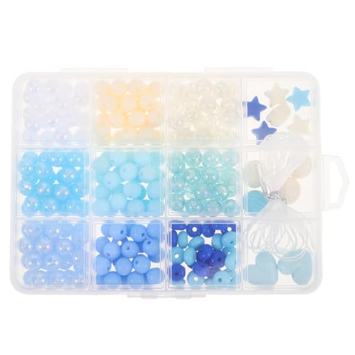 LIFKOME 1 Schachtel Fächer Rundperlen Spacer Beads zum Schmuck Basteln DIY Charms für Armbänder Halsketten und Handyketten Farbenfrohes Perlenset für Einsteiger und Vielseitige von LIFKOME