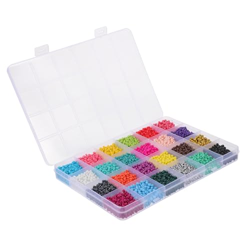 LIFKOME 1 Schachtel Farben Glasperlen Runde Perlen für DIY Armband Schmuckherstellung Multifunktionale Bastelperlen Zubehör für Handgefertigte Armbänder und Halsketten LIFKOME 1 Schachtel Farben Glasperlen Runde Perlen für DIY Armband Schmuckherstellung Multifunktionale Bastelperlen Zubehör für Handgefertigte Armbänder und Halsketten von LIFKOME