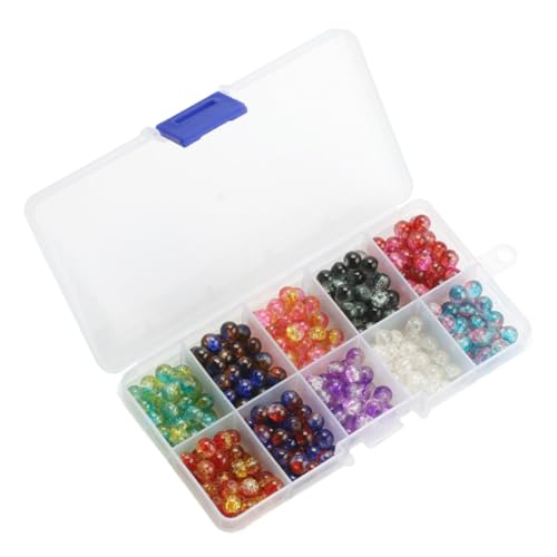 LIFKOME 1 Schachtel Farbige Crackle Glasperlen Lose Runde Perlen für DIY Schmuckherstellung Armbänder Basteln mit Fächer Aufbewahrungsbox Kreative Schmuckzubehör LIFKOME 1 Schachtel Farbige Crackle Glasperlen Lose Runde Perlen für DIY Schmuckherstellung Armbänder Basteln mit Fächer Aufbewahrungsbox Kreative Schmuckzubehör von LIFKOME