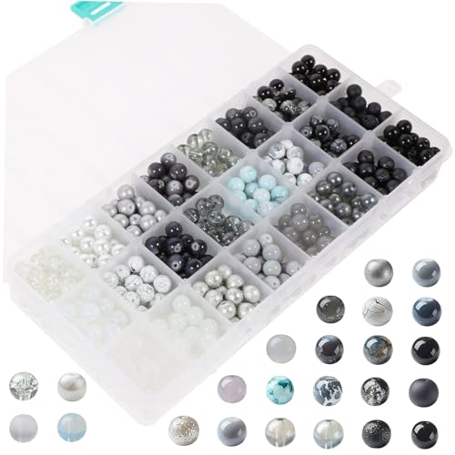 LIFKOME 1 Schachtel Glasperlen Lose Rund Schwarz Farbverlauf DIY Spacer Beads Schmuckherstellung Armband Halskette Bastelzubehör für Individuelle Schmuckprojekte LIFKOME 1 Schachtel Glasperlen Lose Rund Schwarz Farbverlauf DIY Spacer Beads Schmuckherstellung Armband Halskette Bastelzubehör für Individuelle Schmuckprojekte von LIFKOME