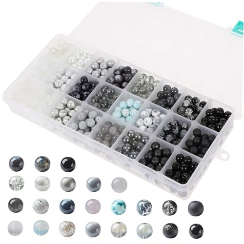 LIFKOME 1 Schachtel Glasperlen Schwarz Runde Lose Perlen für Schmuckherstellung DIY Armbänder Halsketten Bastelperlen Spacer Beads für Kreative Schmuckgestaltung Geschenkidee LIFKOME 1 Schachtel Glasperlen Schwarz Runde Lose Perlen für Schmuckherstellung DIY Armbänder Halsketten Bastelperlen Spacer Beads für Kreative Schmuckgestaltung Geschenkidee von LIFKOME