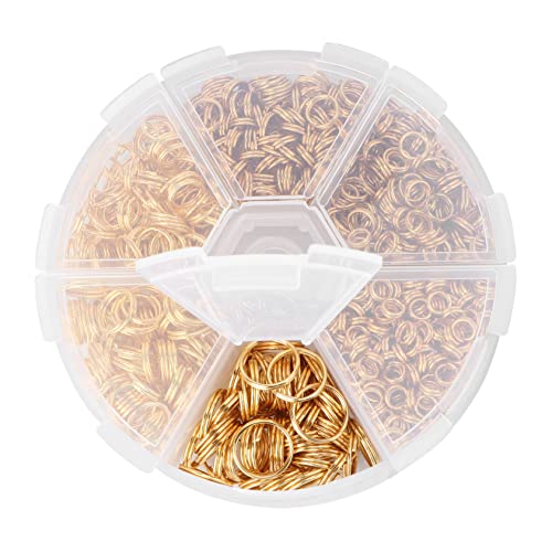 LIFKOME 1 Schachtel Goldene DIY Schmuck Accessoires Doppelte Eisenringe mit Glattem Finish Polierte Bastelmaterialien für Handgemachte Anhänger Vielseitige Schmuckherstellung von LIFKOME