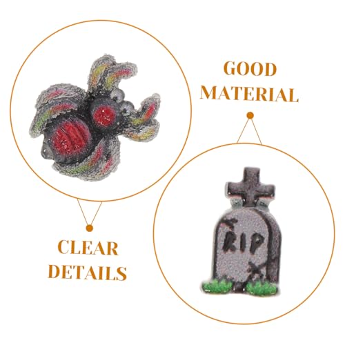 LIFKOME 1 Schachtel Halloween Nail Art Charms mit Stabilen Harzverzierungen Niedliche Geister Spinnen Fledermäuse Vielseitige Mini-dekorationen für Kreative DIY Maniküre Festliche von LIFKOME