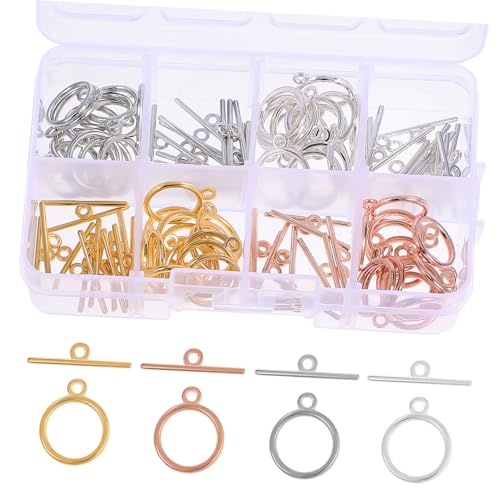 LIFKOME 1 Schachtel Metalllegierung Ot Knebelverschluss Schmuckverbinder Toggle Verschlüsse für DIY Armband Halskette Schmuckherstellung Zubehör Einfach zu Befestigen LIFKOME 1 Schachtel Metalllegierung Ot Knebelverschluss Schmuckverbinder Toggle Verschlüsse für DIY Armband Halskette Schmuckherstellung Zubehör Einfach zu Befestigen von LIFKOME